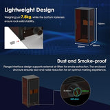 Cloudray Protective Cover Fiber Laser Enclosure 15.2"W x 29.6"H, Compatible with 500mm Lift Column Table, Safety Cover for Laser Engraver Cutter Machine Cloudray