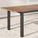 Garvee 47.3"-63" Extendable Dining Table for 4-8, Rectangular Wood Kitchen Table with Strong Metal Frame, Industrial Long Dining Room Table with 2 Benches and 2 Stools for Kitchen Living Room Home Garvee