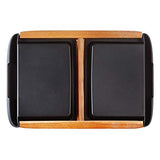 Glad Acacia Wood Cutting Board with Slide Out Trays | Catches Food and Waste | Solid Wooden Butcher Block with Removable Drawers | Kitchen Cooking Glad