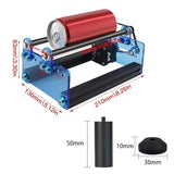TWOTREES 360°Laser Rotary Roller,Y-axis Rotary Roller Engraving Module with Engraver Heightening Column for Engraving Cylindrical Objects Cans (Engraving Axis Tools+Engraver Heightening Column) YUYUEMI