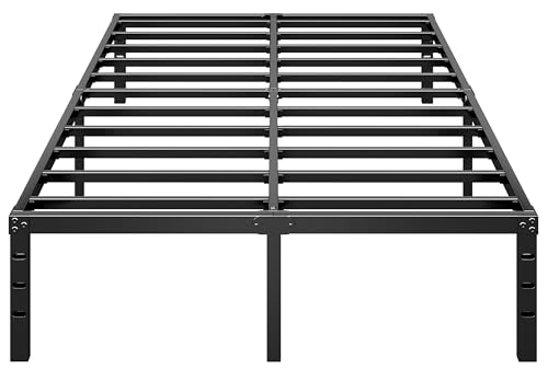 HLIPHA Metal Platform Bed Frame 14 Inch Tall,No Box Spring Needed,Full Size Bed with Heavy Duty Strong Support Slats,Easy to Assemble,Black HLIPHA
