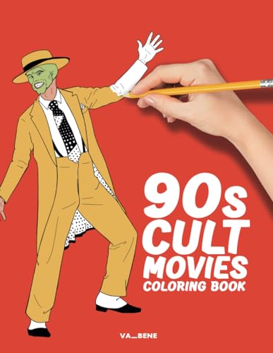 90s Cult Movies - Coloring book: Bring cinematic icons to life by coloring the most important characters and scenes of the '90s. Exclusively for the nostalgic at heart. WoodArtSupply