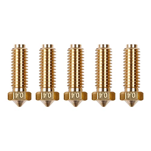 Anycubic 3D Printer Nozzle 0.4 mm/ 1.75 mm High Temperature Wear Resistant, Compatible with Anycubic Kobra 2 Series (5 Pcs) - WoodArtSupply