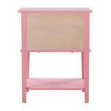 Glory Furniture Newton 2 Drawer Nightstand in Pink Glory Furniture