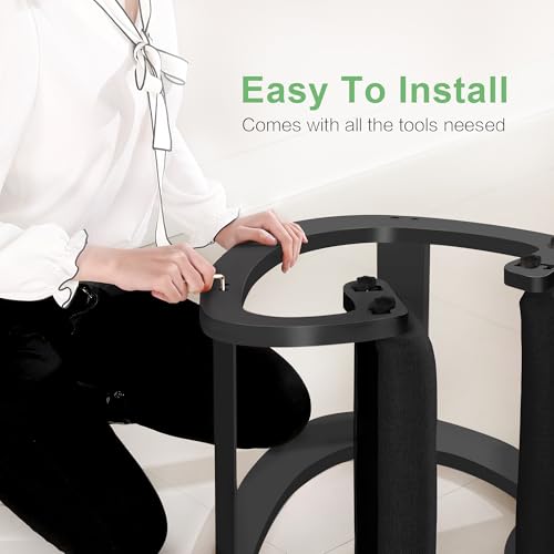 Predawn Adjustable Ergonomic Kneeling Chair – Custom Height Rocking Posture Stool with Thick Cushions, Solid Wood Frame, Knee Support Seat for Adults, Office or Meditation Use (Onyx Black) Predawn