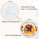 Nuberlic Cute Dog Embroidery Kits for Beginner Adults Cross Stitch Kit with Funny Animal Pattern Include Cloth Hoops Threads Needles
