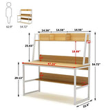 Tribesigns 47-Inch Space-Saving Computer Desk with Hutch and Open Bookshelf for Home Offices Tribesigns