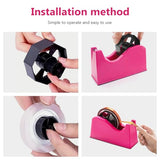 Tape Dispenser, Heat Press Tape Dispenser, Desk Heat Tape Dispenser 6.3 x 2.5 x 3.4 Inch, Holder Fits 1" and 3" Core,Nonskid Base Weighted Desktop Tape Dispenser (Pink) LKYUYV