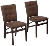 MECO STAKMORE Parson’s Folding Chair Espresso Finish, 20.25D x 17.5W x 33.875H in (Set of 2) MECO