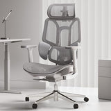 Hbada E3 Air Ergonomic Office Chair, Big and Tall Office Chair - with 3-Zone Dynamic Lumbar Support, 3D Adjustable Headrest, 3D Adjustable Armrests, Swivel, Grey(No Footrest) Hbada