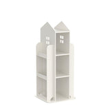Foriy 3-Tier Rotating Children's Bookshelf - 360° Floor Stand Book Organizer in White foriy