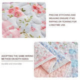 Joyreap Twin Size Quilt Set for Girls, Pink n Blue Floral Patchwork Design, 2 Pieces Soft n Cozy Microfiber Quilt, Bedspread Bed Cover for All Season- 68x88 inches Joyreap