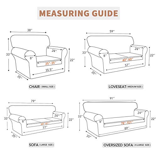 Easy-Going 100% Waterproof Couch Cover, Dual Waterproof Sofa Cover, Stretch Jacquard Sofa Slipcover, Furniture Protector for Kids, Pets, Dog and Cat (Sofa, Dark Gray) Easy-Going