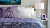 Jay Franco Kids Duvet Cover Set with Sham & Pillowcase – Ultra-Soft Linen Feel Bedding for Room Decor, Cover ONLY Comforter NOT Included, Purple - Wednesday, 2 Piece Twin Jay Franco