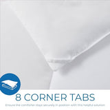 Nestl Quilted Down Alternative Comforter - Twin XL Size, All Season White Duvet Insert with Corner Tabs Nestl