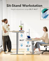HUANUO 71 x 30 inch Electric Standing Desk, Powerful Brushless Motor Large Height Adjustable Table, 4 Memory Preset Sit Stand Up Desk, Home Office Computer Table with Thick T-Shaped Frame, Natural HUANUO