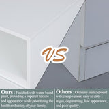 Gyfimoie 6 Drawer Double Dresser with Power Outlet, Accent Chests of Drawers with LED Light, Modern White Storage Dresser with Charging Station (Mirror Not Included) Gyfimoie