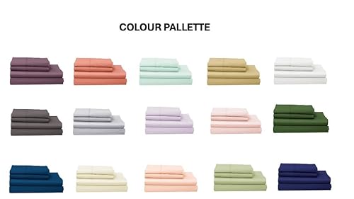 GO GREEN ORGANICS Organic Cotton Long Staple Silky Soft Single Pick Sateen Bed Sheet Set - Luxurious & Premium Hotel Quality - GOTS Certified - Solid Dyed (Grey Dawn, Queen (U.S. Standard)) GO GREEN ORGANICS