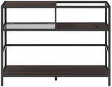 Crosley Furniture Provo Console Record Player Stand with Storage for Vinyl Records, Matte Black/Brown Crosley Furniture