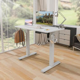 Kingant Standing Desk Height Adjustable Small Electric Stand Up Desks [35 x 20 Inch] - Ergonomic Sit Stand Desk Rising Desks for Home Office Computer Desk Stand Desk Workstation with Cable Management Kingant