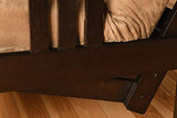 Kodiak Furniture Monterey Queen Futon Set in Espresso Finish, Suede Black Kodiak Furniture