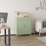 Steehoom Metal Storage Cabinet with 2 Door, Steel Locker Sideboard Buffet Cabinet Console Table for Home Office (Green) Steehoom