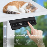 SEDETA 56.7" L Shaped Standing Desk, Reversible Computer Office Desk with Drawers & Hutch, Stand Up Corner Gaming Desks with LED Lights & Power Outlets for Home Office, White SEDETA