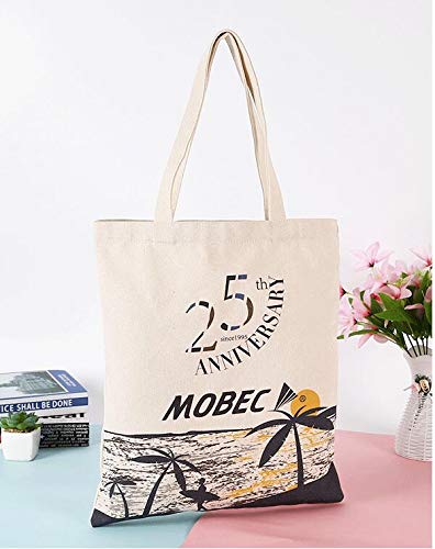 E-Found 10 Pcs Canvas Sublimation Tote Bags Blanks, Sublimation Blank Bag Resuable Washable Grocery Tote Bags for DIY Carry Books and Lunch Box