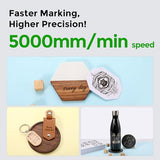 Cloudray 5W Diode, Laser Engraver Machine Mini Laser Etching Cutter for DIY Wood Leather Silicone Paper Glass Acrylic Cloth Enclosed Design Class1, 5000mW Cloudray