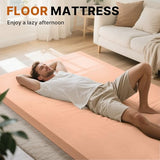 GAIALOOP Floor Memory Foam Car Camping Bed Glamping Roll Up Futon Mattress, Japanese Floor Sleeping Mat Camp Cot Mattress Pad Travel Guest Side Sleepers [Twin: 75 * 38 * 3''] Gaialoop
