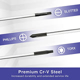 WORKPRO 10-Piece Precision Screwdriver Set with Pouch, Phillips, Slotted, Torx Star, Magnetic Screwdriver Repair Tool Kit, Non-Slip Grip, for Eyeglass, Watch, Computer, Laptop, Phone WORKPRO