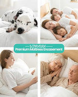 60"x80" Queen Mattress Protector(6-10 in. Deep) Waterproof Mattress Cover Zippered Soft Breathable Skin-Safe Encasement for Queen Bed Sheets WINKAURA