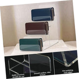 Cabilock Purse Stands for Display, 6-Tier Acrylic Clear Display Risers 7.8" Purse Perfume Organizer Stand Holder, Clear Tiered Multi Slot Vendor Counter Table Shelf for Dessert Cupcake Jewelry Figure Cabilock