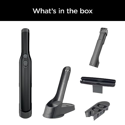 Shark WV201BK WANDVAC Cordless Hand Vac, Lightweight & Portable at 1.4 lbs. with Powerful Suction, Charging Dock, One-Touch Empty for Car & Home,Mattress,Duster Crevice Tool Included,Black(Pack of 1) Shark