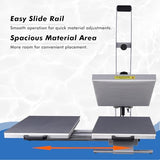Auto Heat Press Machine, Commercial Heat Transfer Machine, 16x24 inch Dual Platen T Shirt Press Machine, 110V 2000W Heat Transfer Printer for Fabric, Ceramic (16x24 Semi-Auto) CTOSPOATO