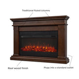 Real Flame Beau 59" Landscape Electric Fireplace with Mantel for Living Room or Bedroom, Replaceable Fireplace Insert Heater, Realistic Log and Flame Effect, Remote Control, Timer Real Flame
