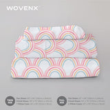 wovenx Kids Organic 100% Viscose Derived from Bamboo Sheet Set | Twin or Full Size Fitted Bed Sheets | Oeko-Tex Certified | Cute Toddler Bedding for Girls & Boys Rainbow Full wovenx