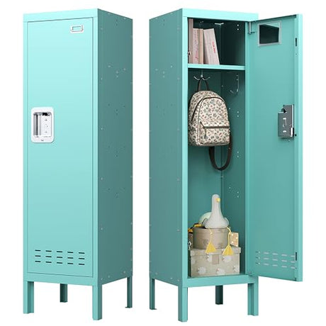 BUTISOW Metal Kids Locker,Metal Cabinet Storage Lockers,Lockable for Employees with Door,54" Height Steel Locker,Lockable Steel Locker for Children's Room, Playroom, School,Gym BUTISOW