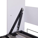 YOPTO Twin Size Murphy Bed Chest with Sofa,Foldable Hidden Cabinet Bed Frame W/ 6 Shelves,Easy Assembly,Space Saving,Multifunctional Wall Bed for Bedroom,Guest Room,Apartment,White YOPTO