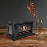 Personalized Solid Wood Human Urns for Ashes 250lbs, Custom Urn Box for Human Ashes, Large Burial and Cremation Urns for Ashes, Black Wood Color (Design 4) Basic Fundamentals