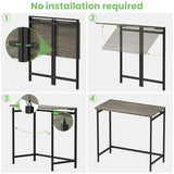 Elephance Folding Desk No Assembly Required 31.5" Small Foldable Computer Desk for Small Spaces, Space Saving Study Writing Office Desk Foldable Table for Home Office Black Oak Elephance