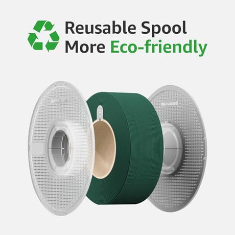 Bambu Lab Genuine Filament, 1.75mm PLA Wire Diameter Accuracy +/- 0.03 mm, RFID Included, No Mess Setup, Tangle-Free, with Genuine Reusable Spool, 1kg Black BAMBULAB