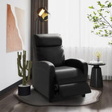 Homall Recliner Chair, Recliner Sofa PU Leather for Adults, Recliners Home Theater Seating with Lumbar Support, Reclining Sofa Chair for Living Room (Black, Leather) Homall