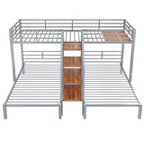 Bellemave Triple Metal Bunk Bed for 3 Kids, Twin Over Twin Over Twin Size Bunk Bed Bellemave