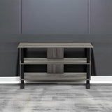 Furinno Sully 3-Tier Stand for TV up to 40, French Oak Grey/Black Furinno