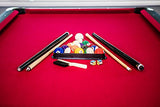 Mizerak Donovan II 8' Billiard Table with 2 Cues, Set of Billiard Balls, Triangle Brush and 2 Chalk Mizerak