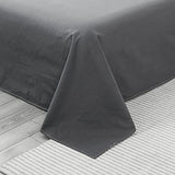 Flat Sheet-Premium Hotel 1-Piece Top Sheet, Luxury and Soft Quality Bedding Flat Sheet, Wrinkle-Free, Stain-Resistant (Dark Grey, Twin) JUWENIN