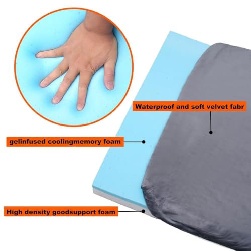 Bzvystux Memory Foam Sleeping Pad Camping Mattress,3 Inch Thick Portable Floor Mat for Adult Waterproof Sleeping Mat Roll Up Floor Mattress Foldable Backpacking Travel Bed for Outdoor,Guest Bed Bzvystux