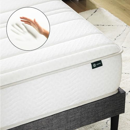 ZINUS 8 Inch Foam and Spring Hybrid Mattress [New Version], King, Fiberglass Free, Medium Firmness, Durable Support, Certified Safe Foams & Fabric, Mattress in A Box