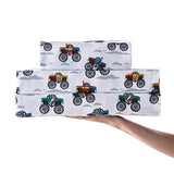 Poppy & Fritz Kids, Full Sheet Set, Stain Resistant Kids Bedding, Soft & Cozy Toddler Bedding Set (Trucks Grey, Full) Poppy & Fritz
